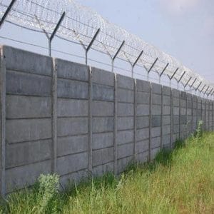 Precast Wall With GI Barbed Wire Fencing in Ratlam